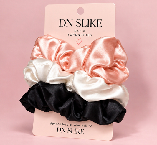 Cloud Nine Hair Essentials Bundle (Spa Headband & Satin Scrunchies)